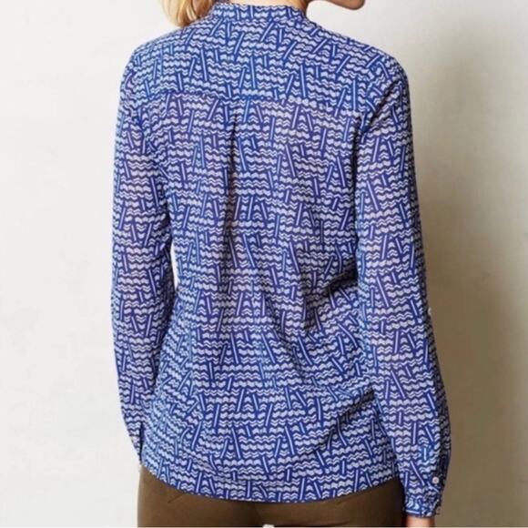 Anthropologie HD in Paris Kaveri Henley Top Size 2 - Picture 9 of 13
